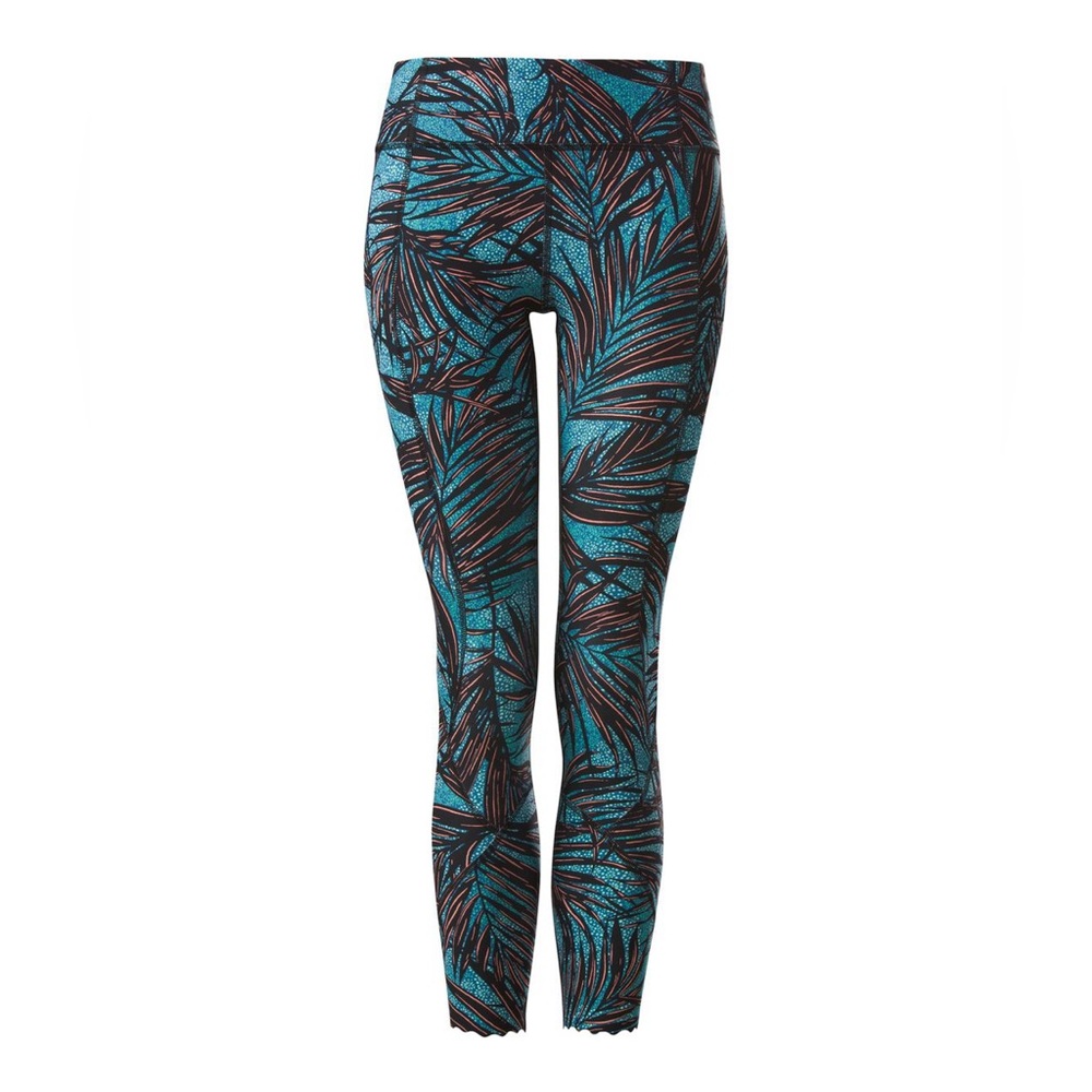 Lululemon Tight Stuff Tight Tropical Print Cropped Leggings Women’s 8